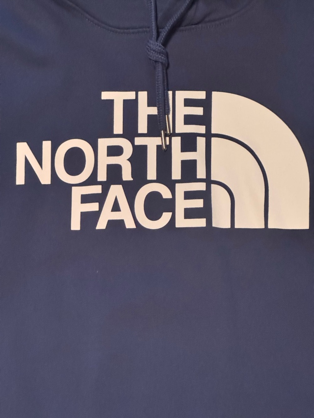 The North Face Hoodie Mens XXL Navy Sweatshirt Long Sleeve Hooded Big Logo - Picture 2 of 10
